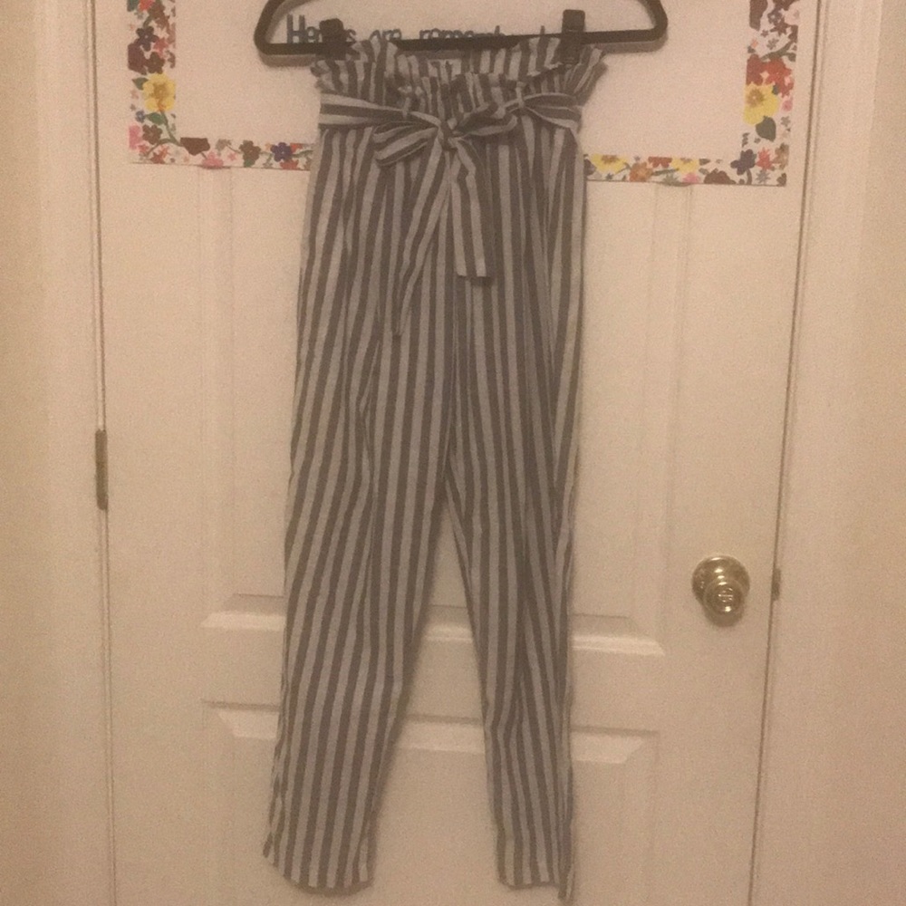 Knot tied full length pants